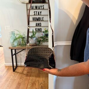 Black Studded Crossbody Bag